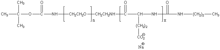 N-tert-butyloxycarbonyl-poly(ethylene glycol)-block-poly(L-glutamic acid sodium salt)