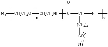 Azido-poly(ethylene glycol)-block-poly(L-glutamic acid sodium salt)